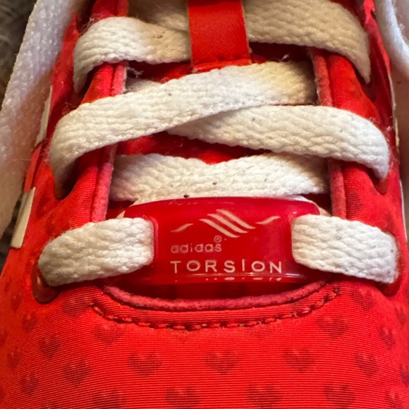 Adidas Red and White Sneakers - Picture 6 of 7